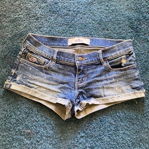 Dark wash Hollister shorts